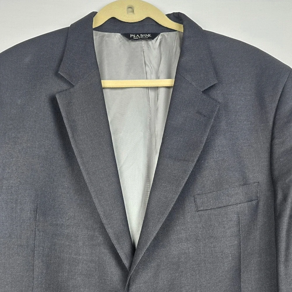 Jos. A. Bank Mens 48R Blazer Wool Silk Ramie Charcoal Gray Sport Coat‎ 10076N
